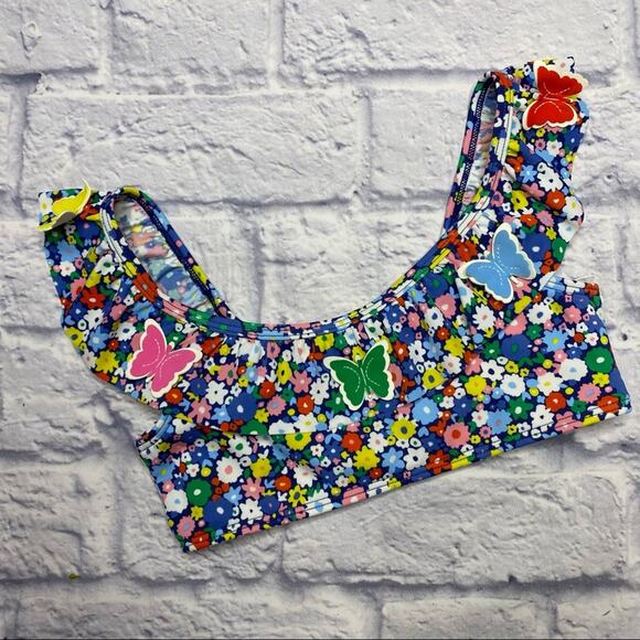 NEW Mini Boden Flowerpatch Butterflies Swim Top - Picture 1 of 6